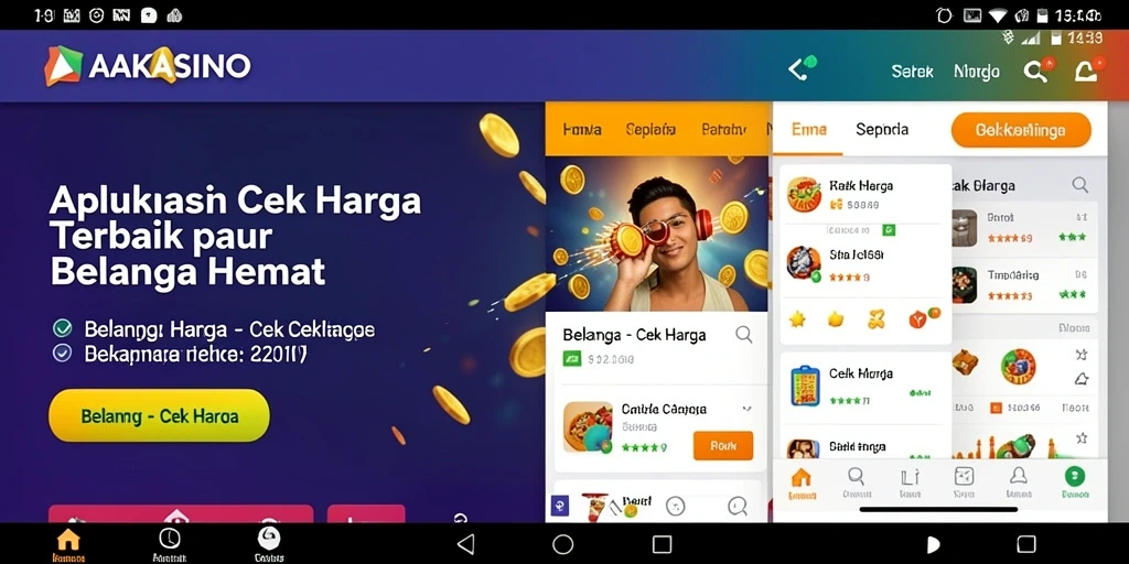 Tampilan antarmuka AAKASINO saat mencari harga produk.