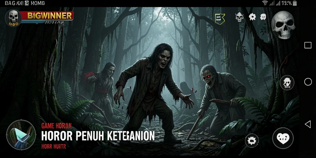 Antarmuka seram dalam BIGWINNER yang menarik dan menegangkan.