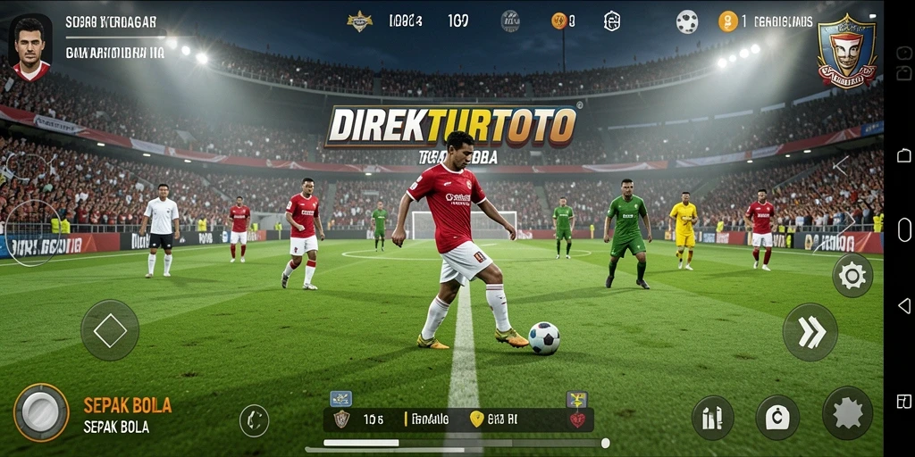 Antarmuka menarik dari game Sepak Bola DIREKTURTOTO yang penuh aksi.