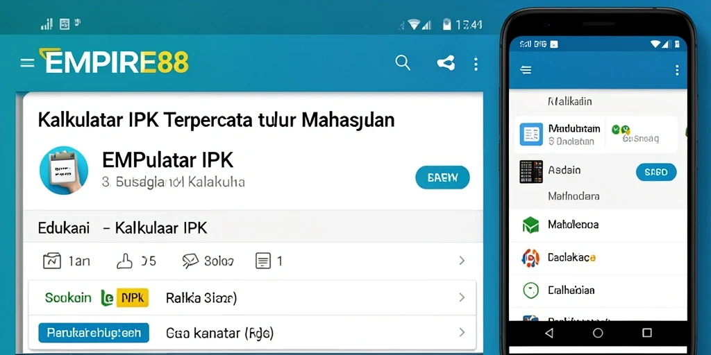Antarmuka sederhana dan fungsional dari EMPIRE88 untuk menghitung IPK.