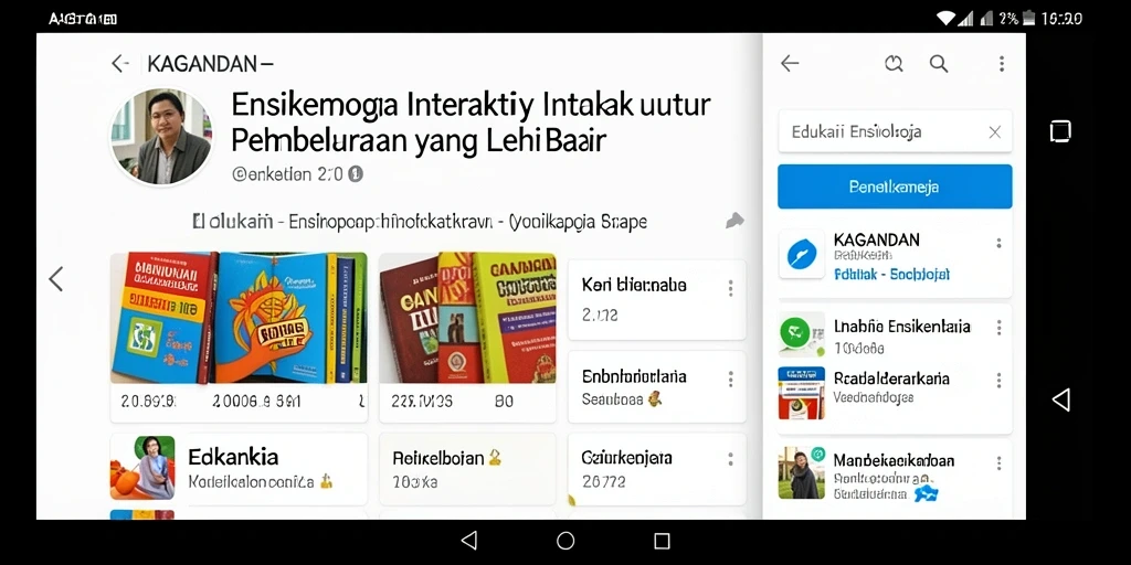 Tampilan antarmuka KAGANDAN yang informatif dan menarik.