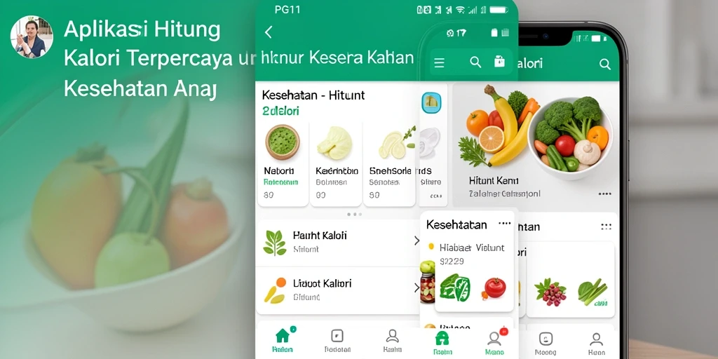 Tampilan antarmuka PG11 yang rapi dan informatif untuk menghitung kalori.