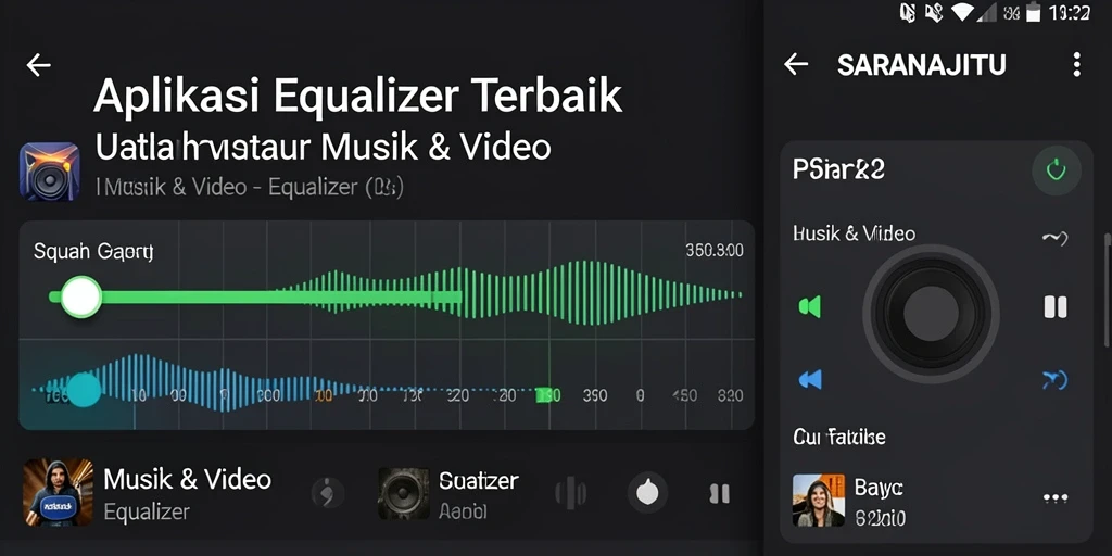 Antarmuka intuitif aplikasi Equalizer SARANAJITU yang memudahkan penyesuaian suara.
