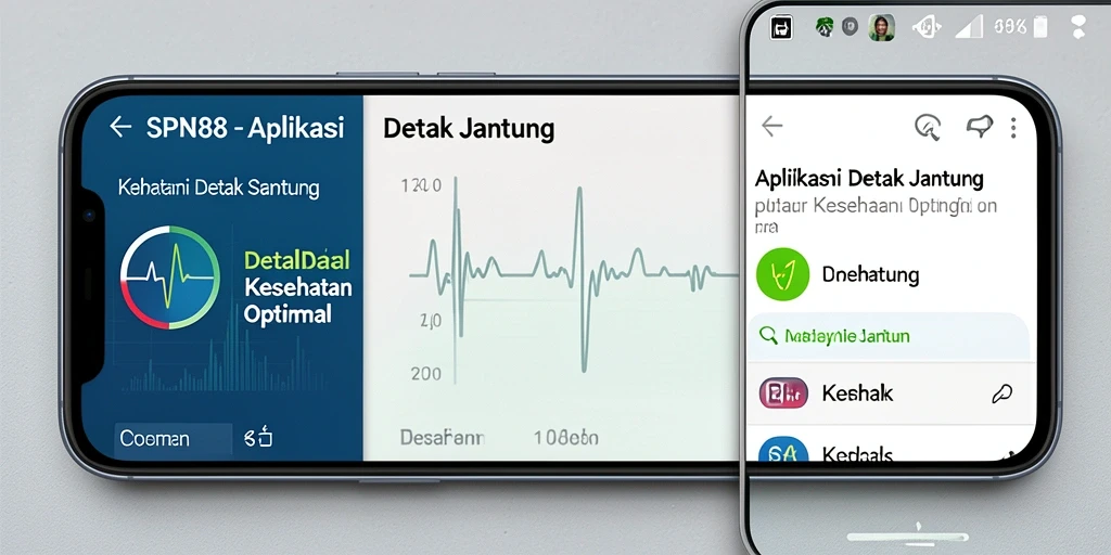 Tampilan antarmuka SPN88 dengan fitur pemantauan detak jantung.